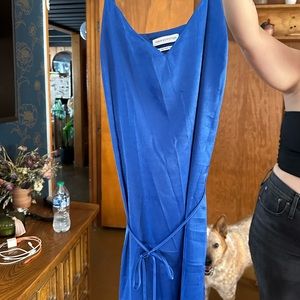 Satin slip dress midi urban outfitters